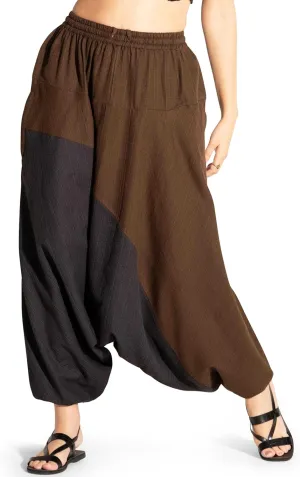 The Veshti Company Boho Wide Leg Yoga Pants Pyjama Parachute Pant with Pockets for Women Cotton Loose Flowy Lounge Harem Pant