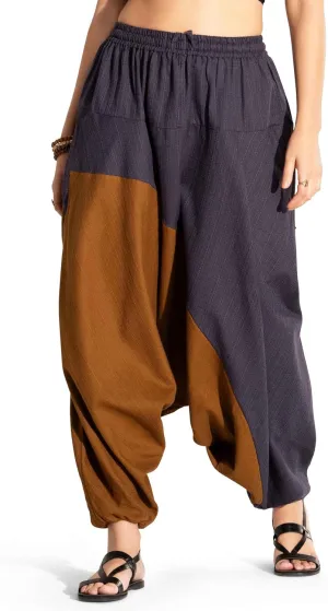 The Veshti Company Boho Wide Leg Yoga Pants Pyjama Parachute Pant with Pockets for Women Cotton Loose Flowy Lounge Harem Pant