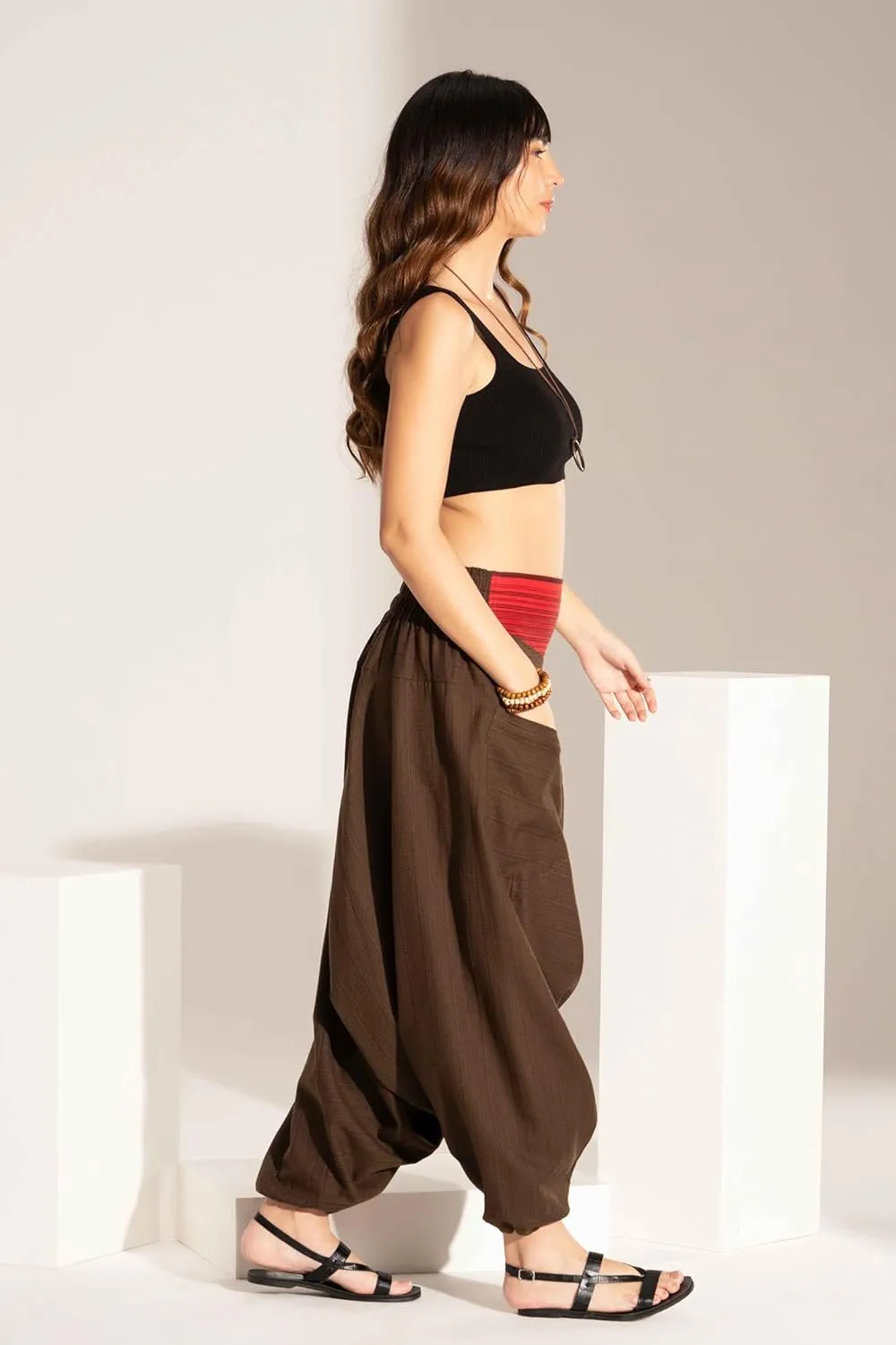 The Veshti Company Comfy Women's Yoga Harem Pants Elastic Waist Wide Leg Pants Loose Baggy Boho Clothes for Women