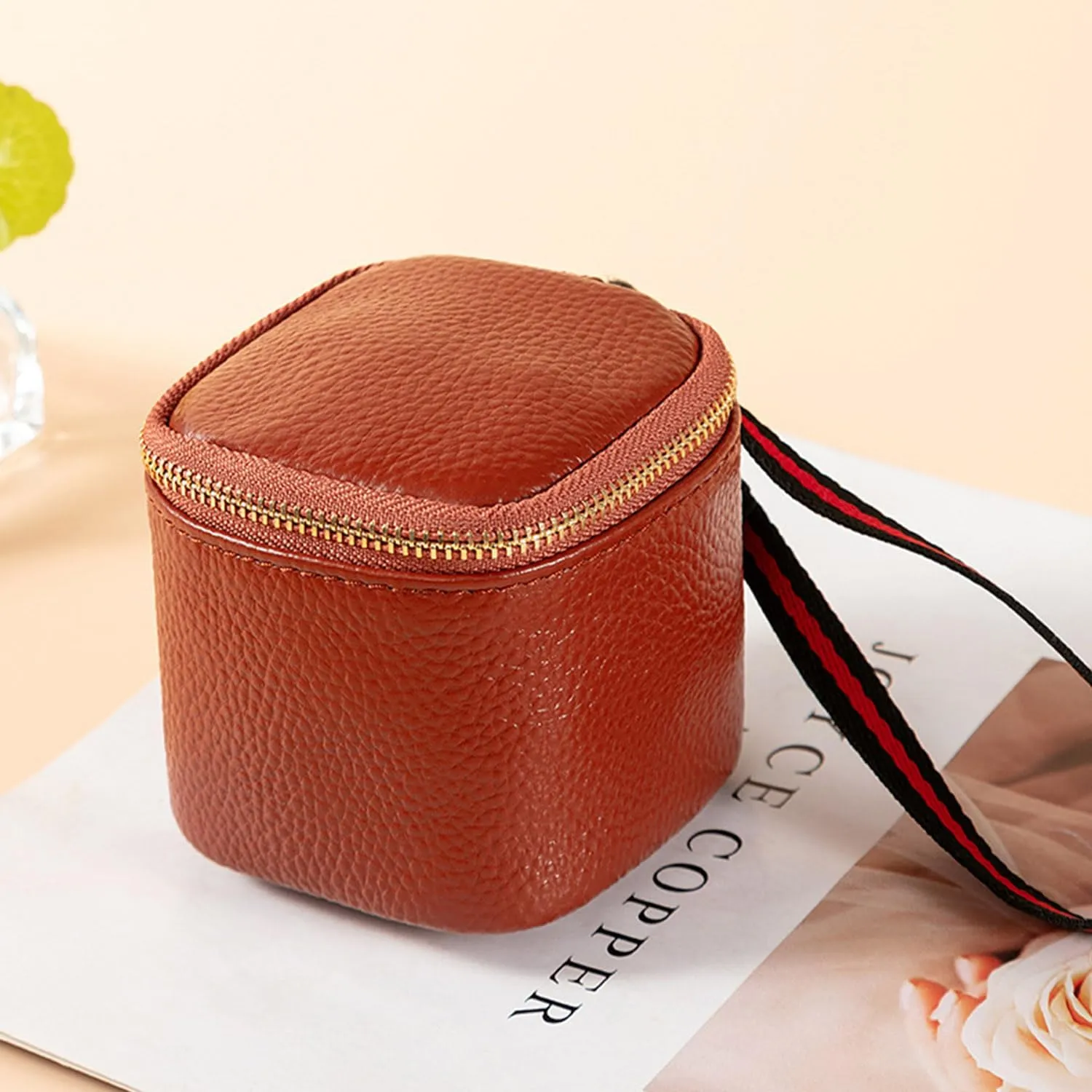 Travel Makeup Bag, Portable Makeup Bag, Mini Makeup Bag, Used For Jewelry, Lipstick, Makeup Box, And Small Item Storage (brown)