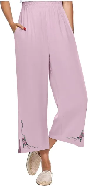 Trendy Pants for Women,Wwomens Casual Summer 2025 Drawstring Elastic High Waist Pant Comfy Side Pleated Trouser