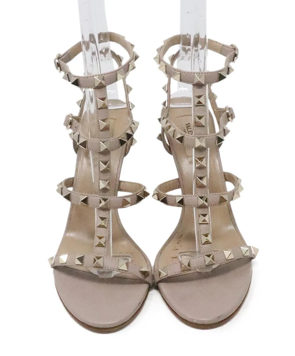 Valentino Mauve Studded Leather Heels sz 8