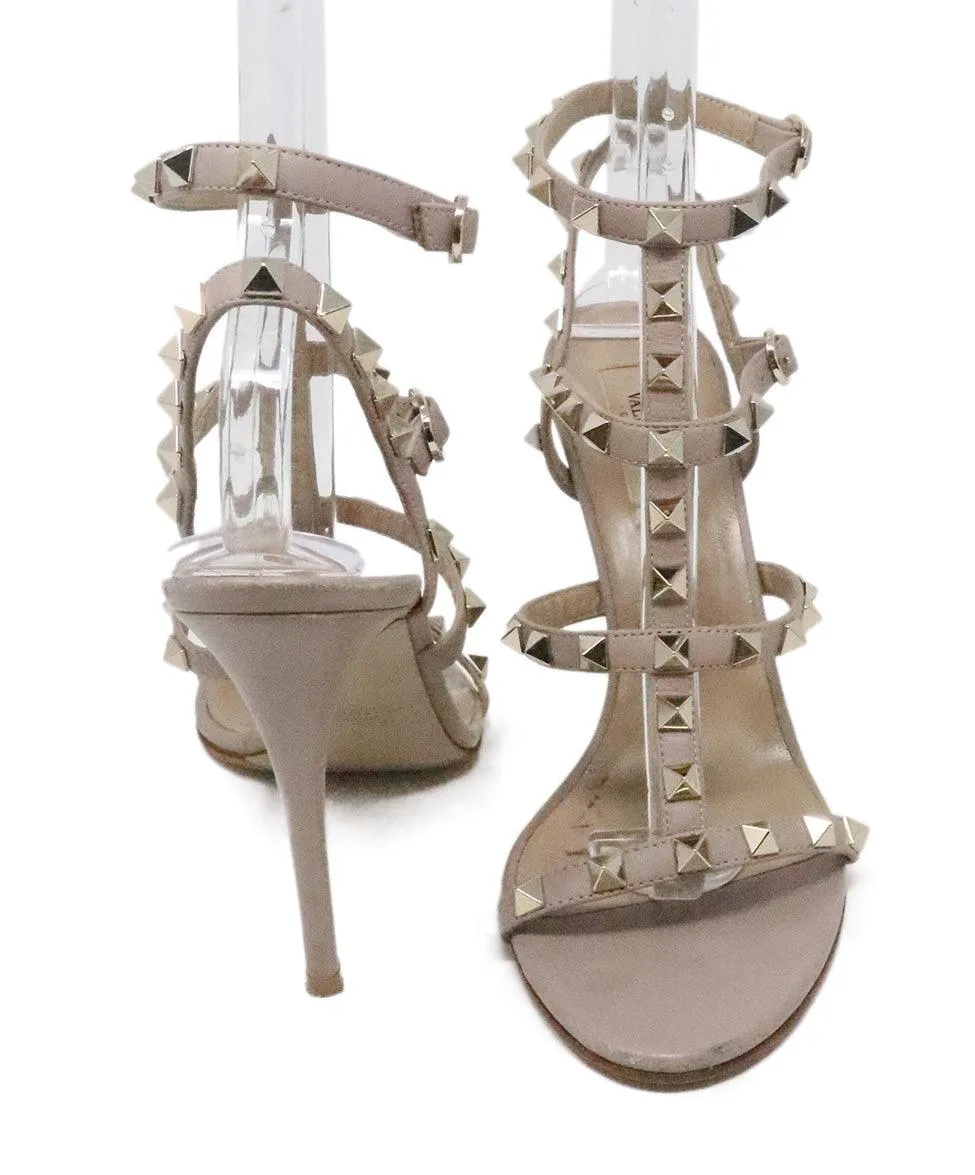 Valentino Mauve Studded Leather Heels sz 8