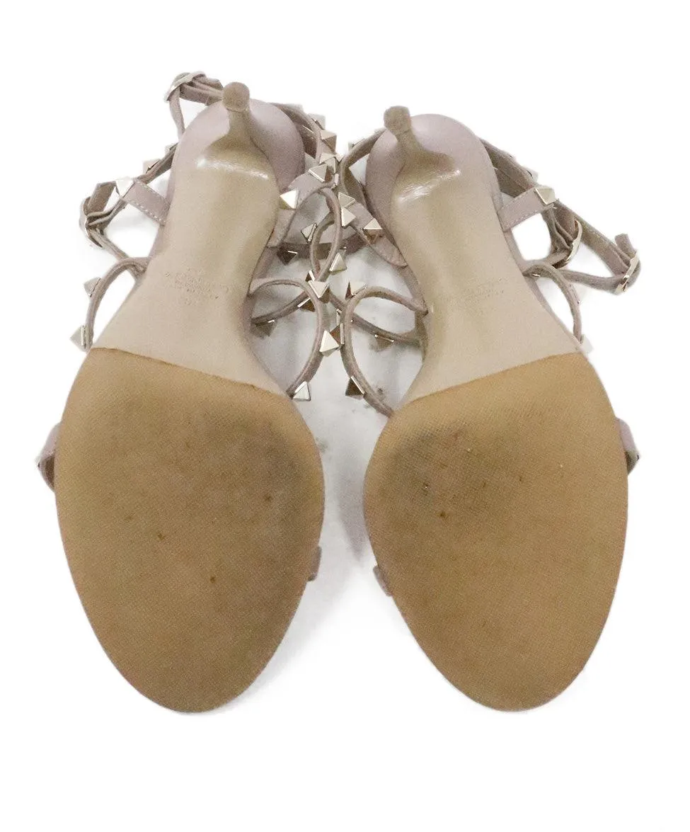 Valentino Mauve Studded Leather Heels sz 8