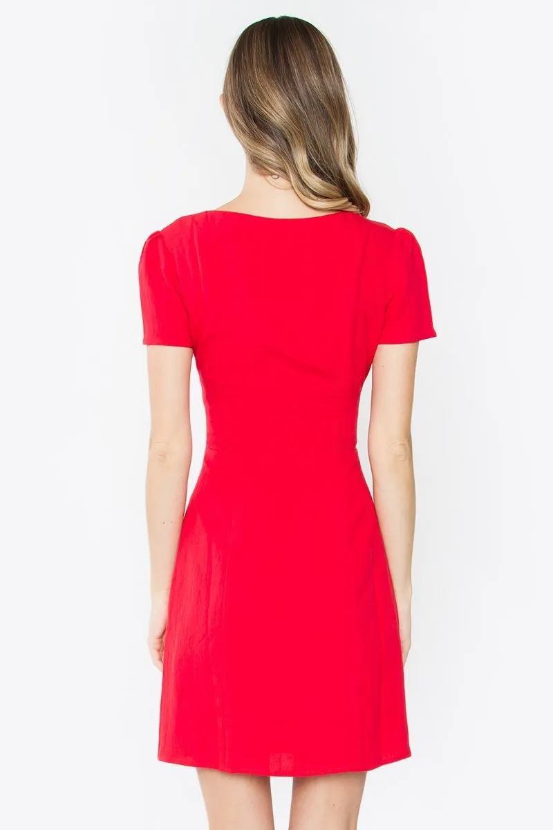 Vanessa Lace-Up Dress