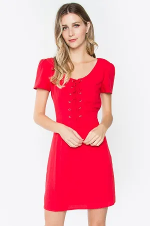 Vanessa Lace-Up Dress
