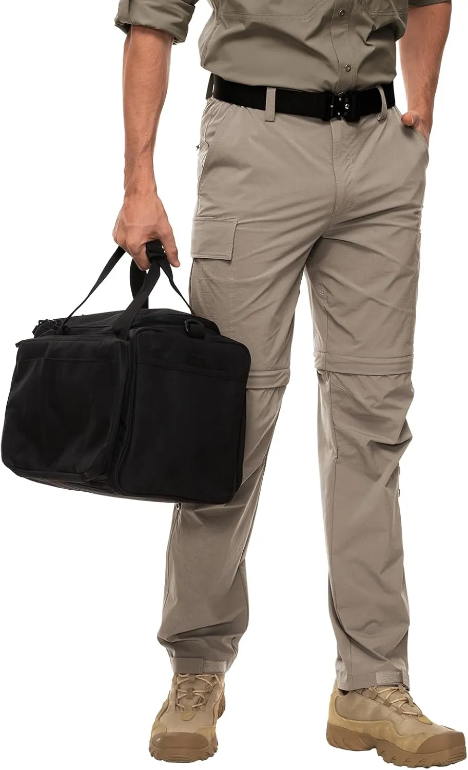 Wespornow Men's-Convertible-Hiking-Pants Quick Dry Lightweight Zip Off Breathable Cargo Pants for Outdoor, Fishing, Safari