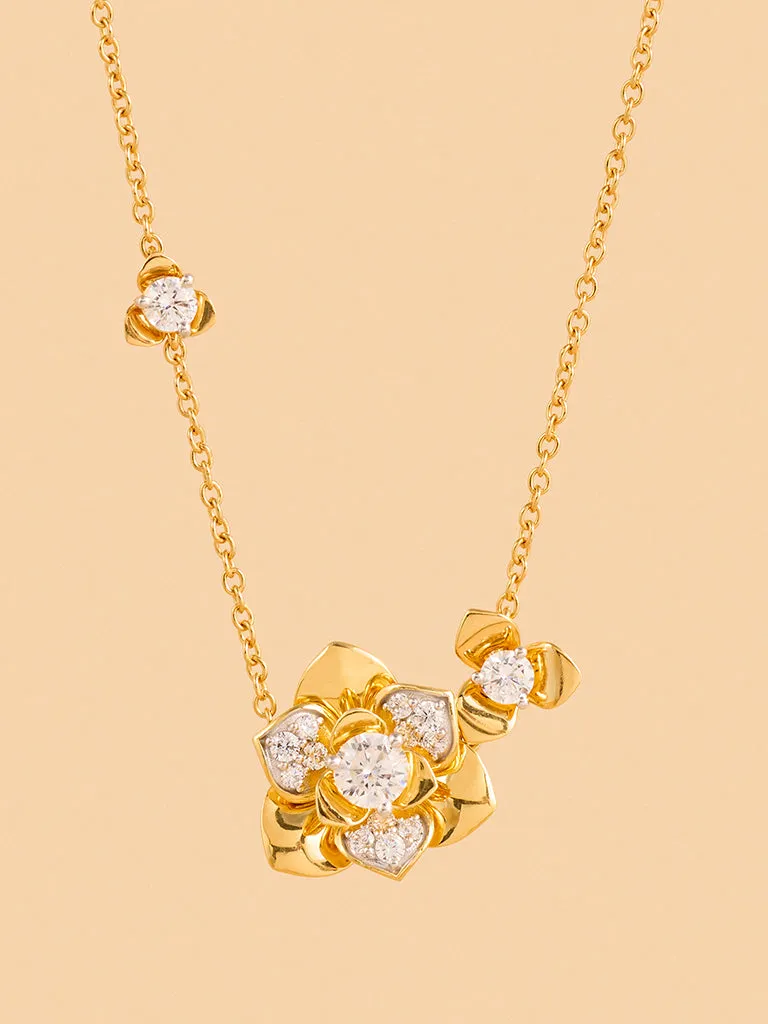Westside X Pome Gold Multilayer Rose Necklace