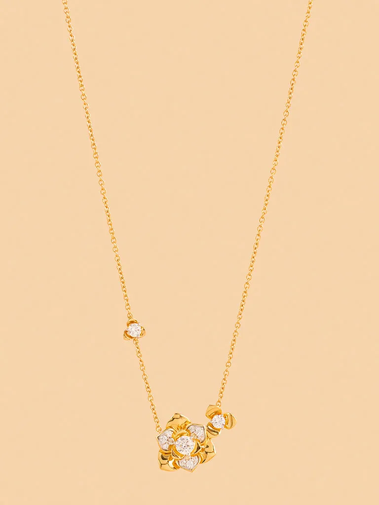 Westside X Pome Gold Multilayer Rose Necklace