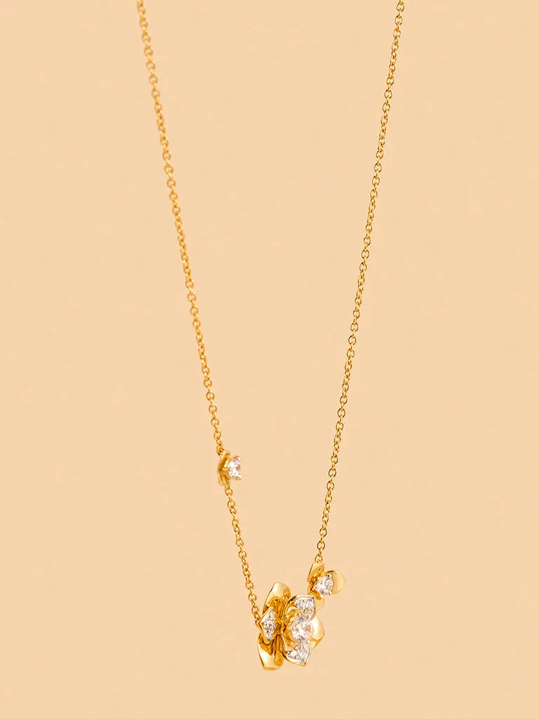 Westside X Pome Gold Multilayer Rose Necklace