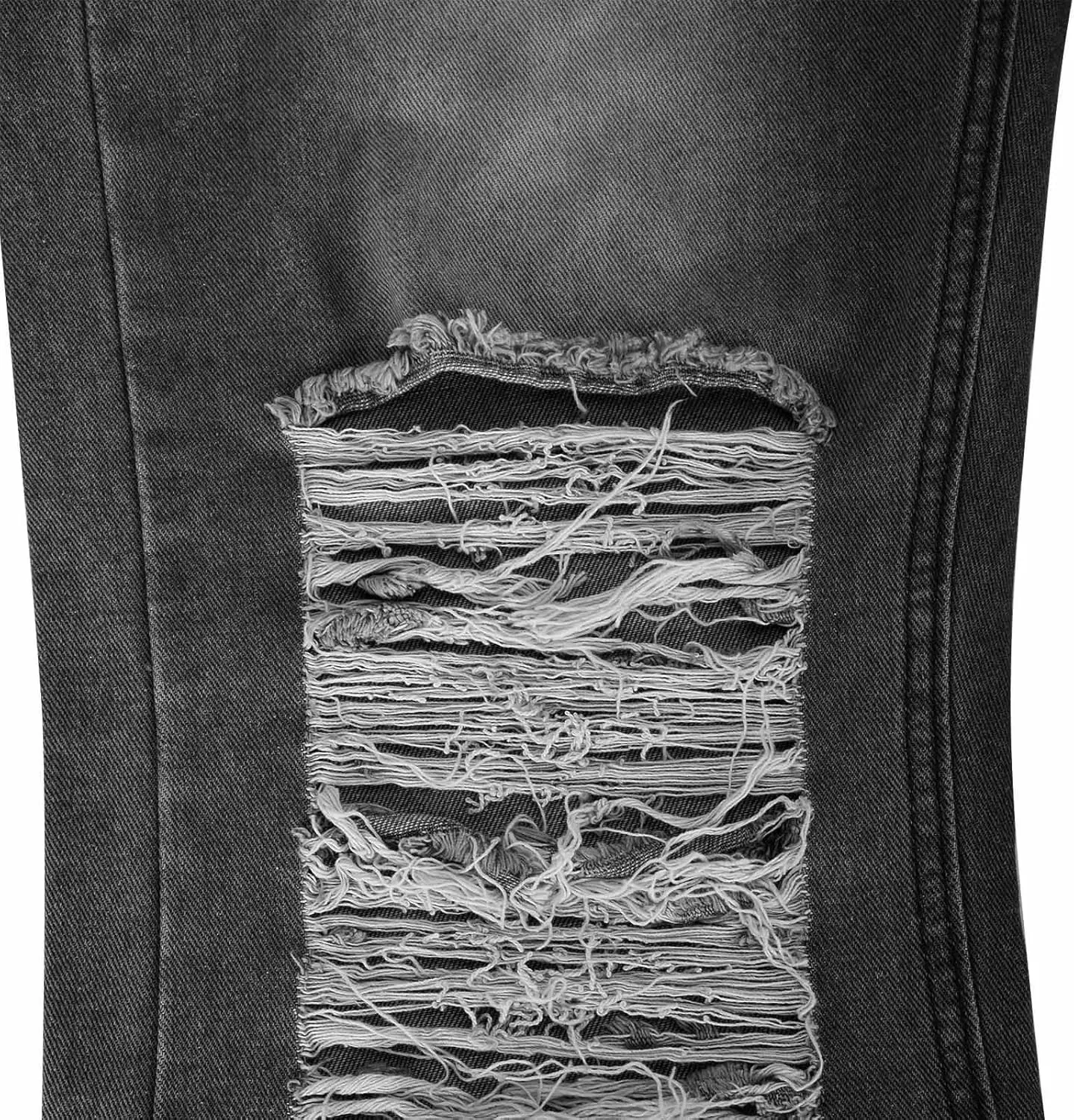 Women Ripped Jeans Wide Leg Capri Pants High Waist Hollow Out Denim Pants Y2K Vintage Casual Loose Trousers Streetwear