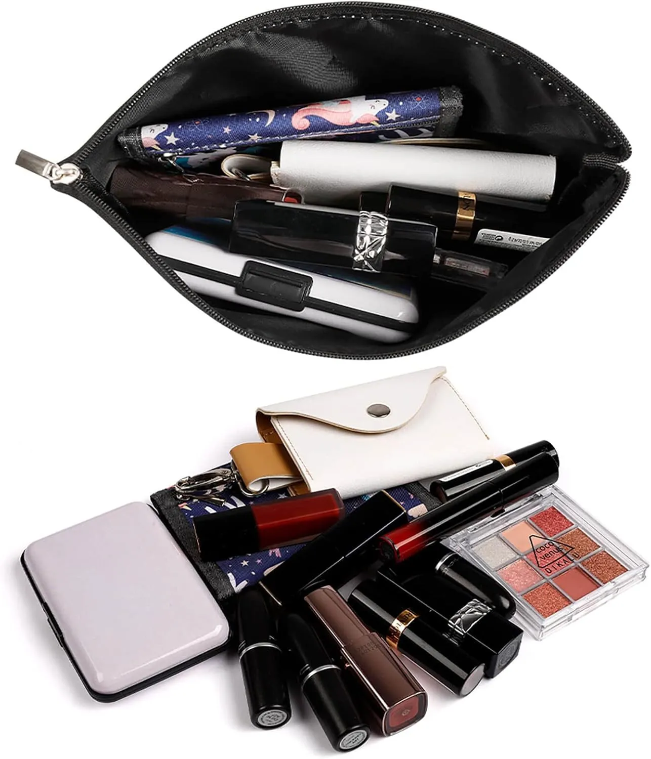 Women Trombones Musical Instruments Art Storage Bag Holder Multifunction Travel Makeup Lazy Zipper Clutch Bag Large Capacity for Cosmetics Digital Accessories Trip