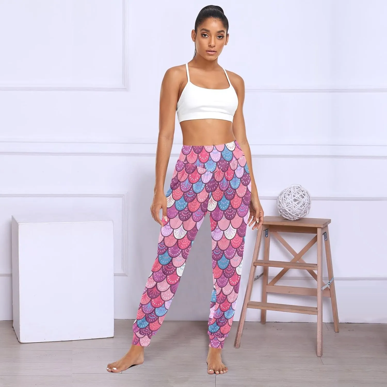 Women's Harem Pants High Waist Yoga Boho Trousers Bohemian Beach Pants