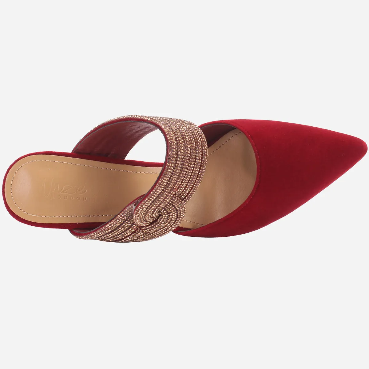Womens "TIZANA" Pointed Tie Decorated Wedding Sandals