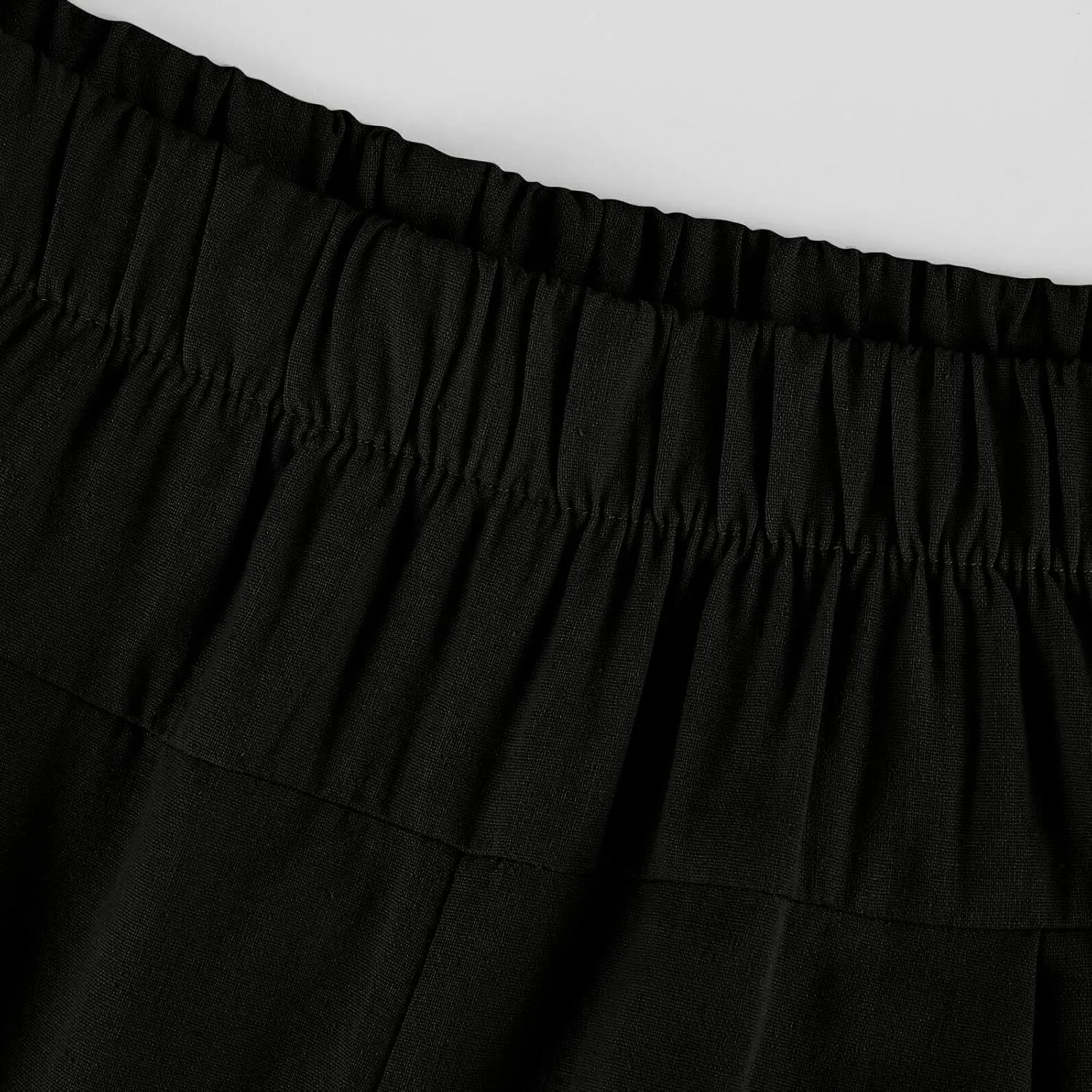 Women's Summer High Waisted Baggy Harem Pants Casual Drawstring Ankle Length Baggy Trousers Slacks with Pockets
