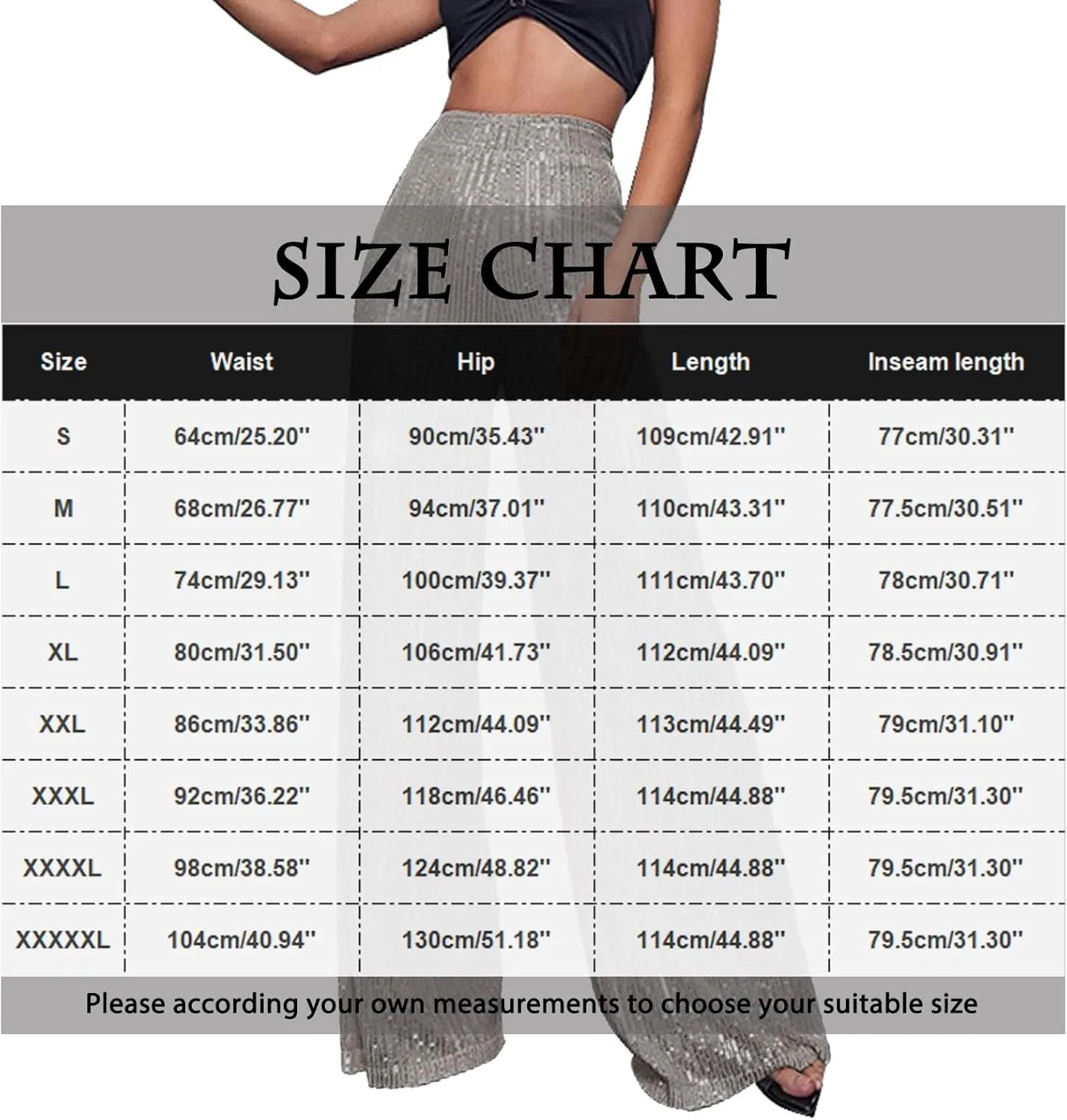 Women's Wide Leg Pants Women's High Waisted Sequin Loose Drape Wide Leg Pants Fashion Casual Bling Glitter Trousers